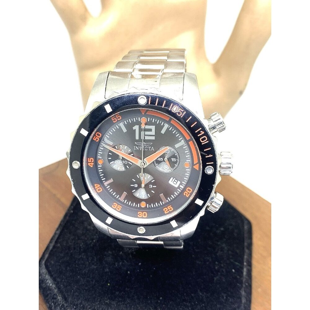 Invicta Men's Watch 1245 Specialty Chronograph Quartz Black Dial Stainless Steel
